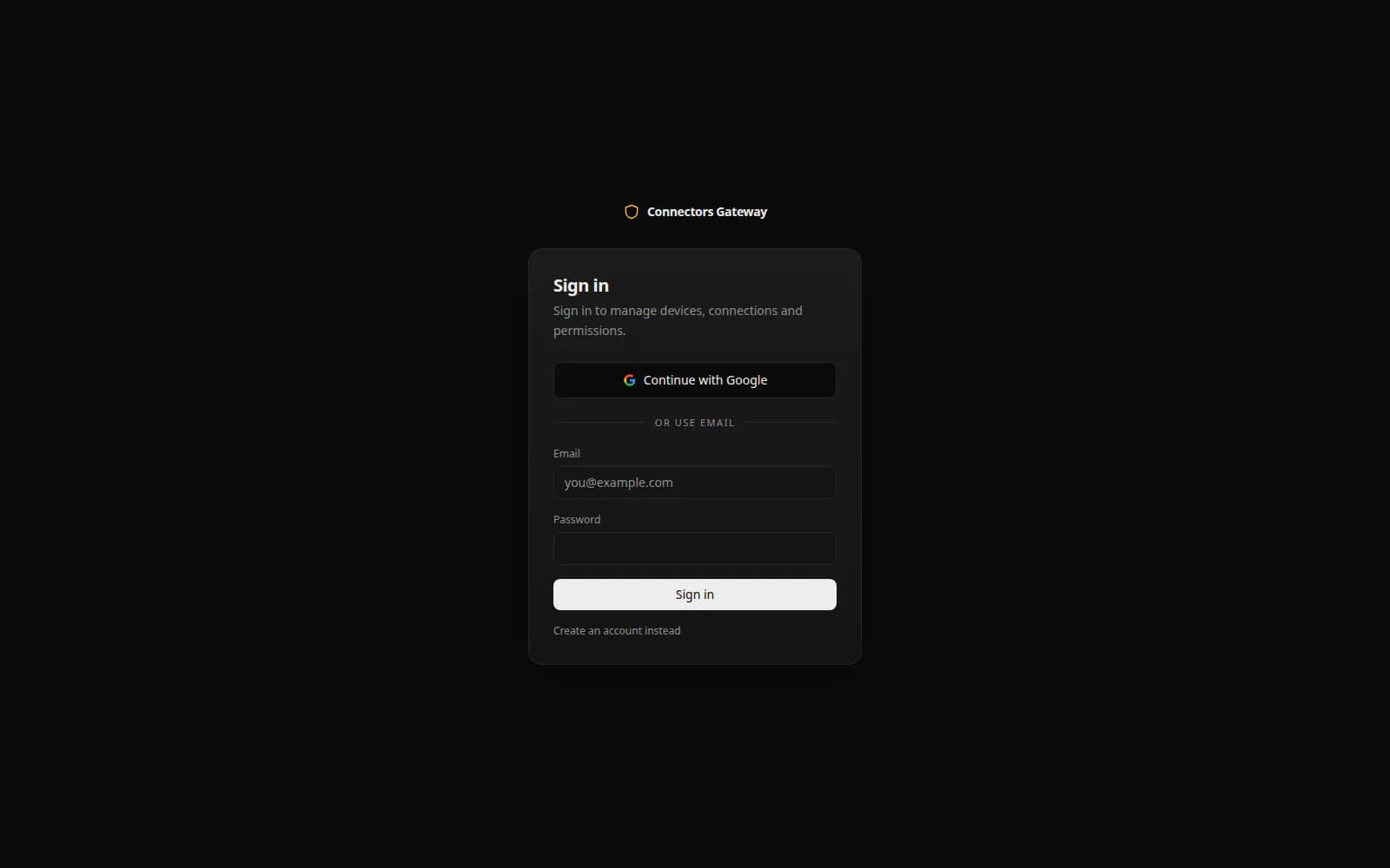 Preview visual Connectors Gateway