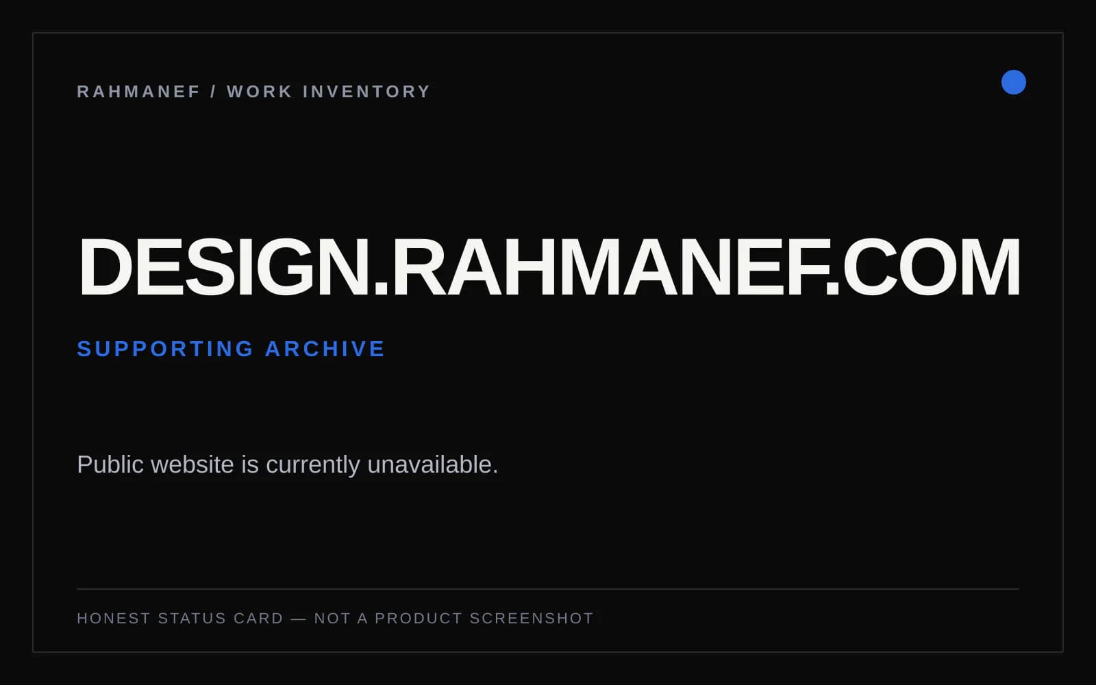 Preview visual Design — rahmanef